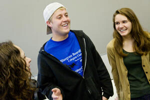 Students laughing